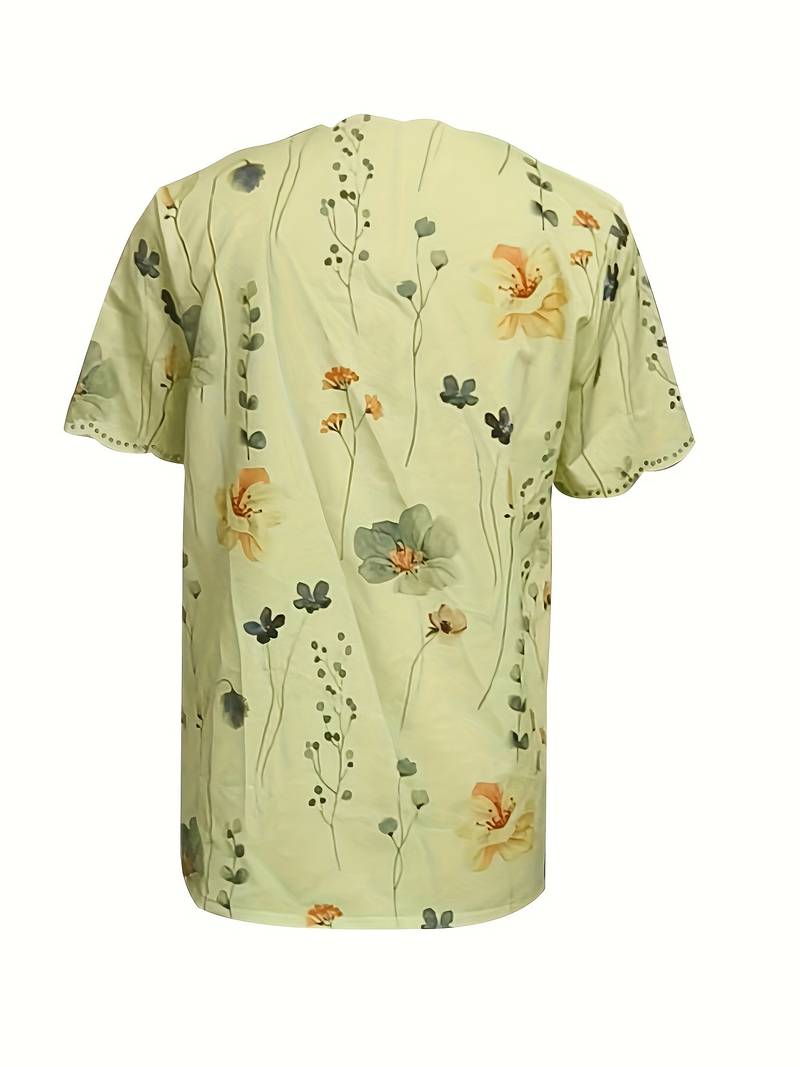 Karina - Blumendruck Bluse Frühlingshafte Eleganz