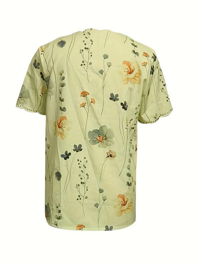 Karina - Blumendruck Bluse Frühlingshafte Eleganz