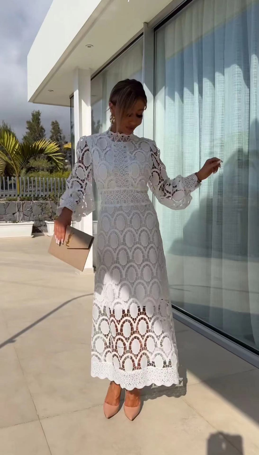 Lydia - Langes Damenkleid mit lebhaftem Patchwork