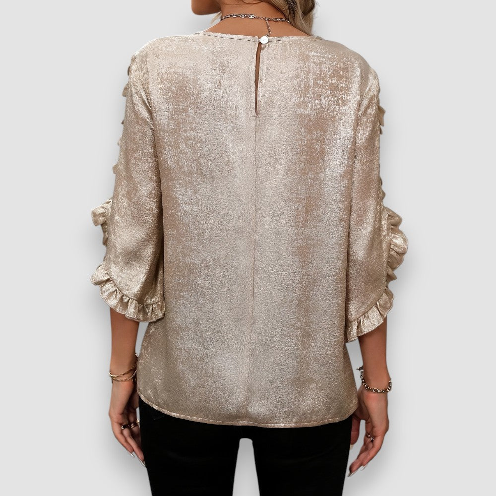 Isla | Elegante goldene Bluse