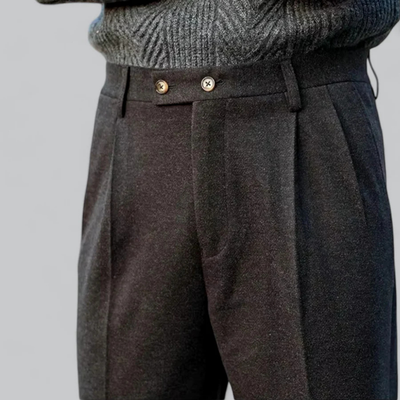 Herren Hohe Taille Hosen | Schlanke Passform