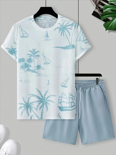 Xander | Elegantes Zweiteiliges Sommer-Outfit mit Druck