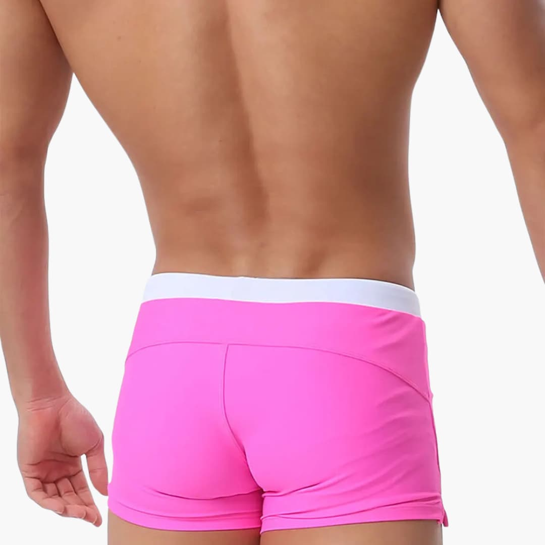 Herren Badeshorts mit Reißverschlusstaschen und Kordelzugbund