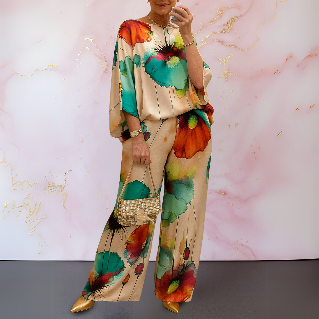 Moniek™ | Satin Zweiteiliges Damen-Set