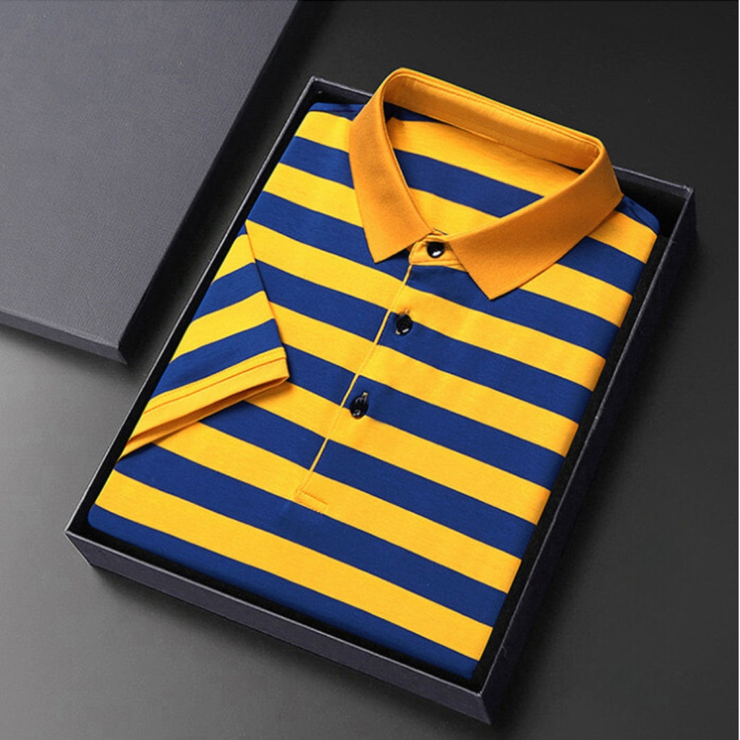 Klassisches Streifen Herren Polo Shirt