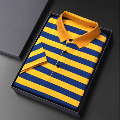 Klassisches Streifen Herren Polo Shirt