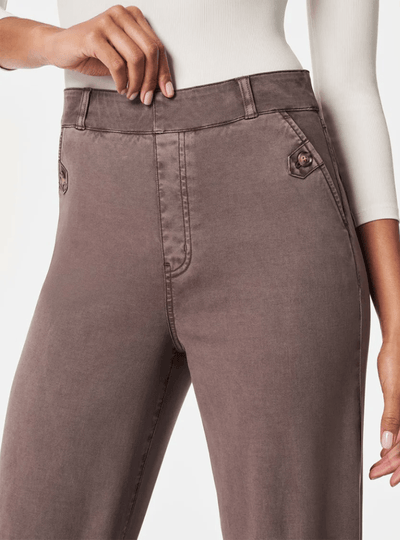 Alva™ - Taillenkontrollierende Twill Cropped Weite Hose