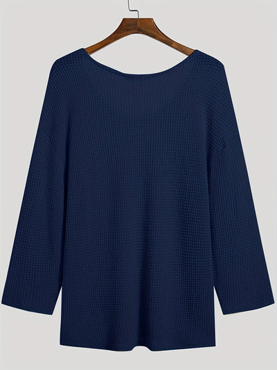 Gestricktes Herrenoberteil mit V-Ausschnitt und langen Ärmeln – Eliott