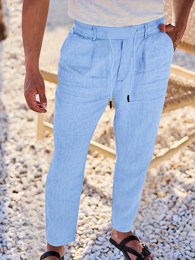 Nichols – Locker Sitzende Hose Aus Leinen Mit Kordelzug