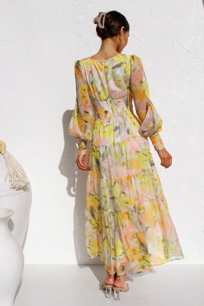 Wickelkleid mit Blumenmuster für Damen