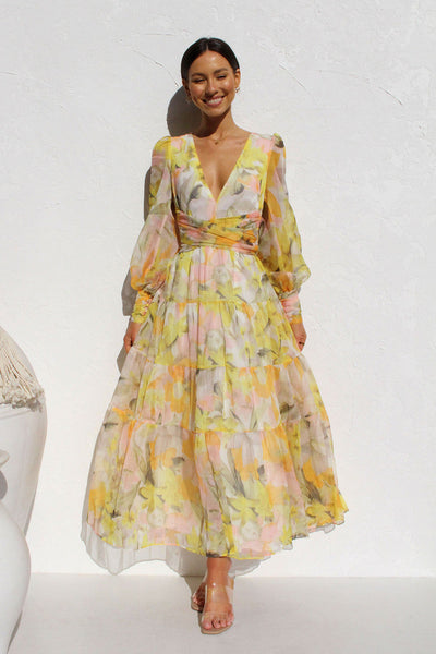 Wickelkleid mit Blumenmuster für Damen