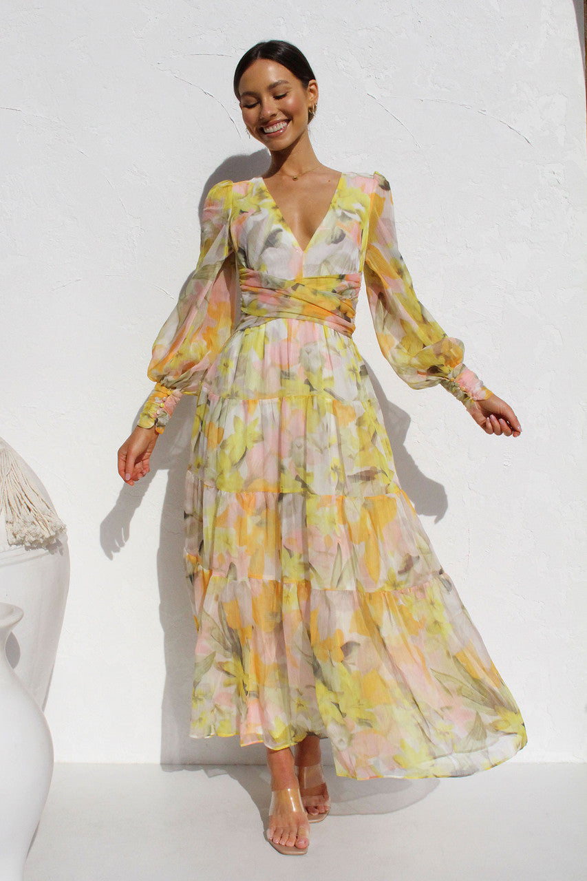 Wickelkleid mit Blumenmuster für Damen