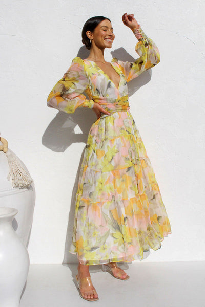 Wickelkleid mit Blumenmuster für Damen