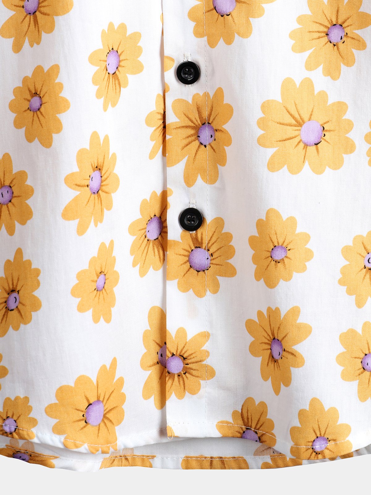 Marion | Herren Hawaii Hemd mit Gänseblümchen-Print aus Baumwolle