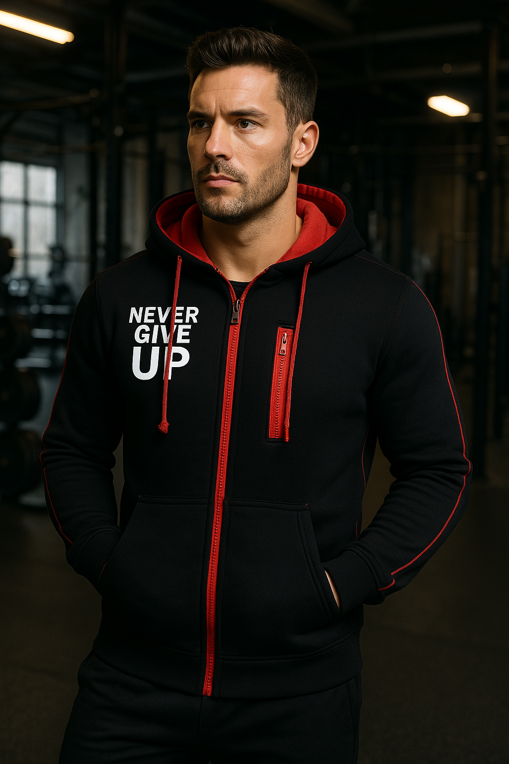 Sportlicher Herren Zip-Hoodie