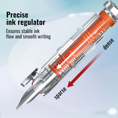 Trenton | Füllfederhalter, einziehbar: 0,38 mm, blaue und schwarze Tinte, transparenter Schaft