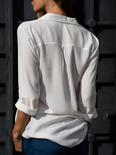 Jordana - Langärmlige Seidenbluse für Damen