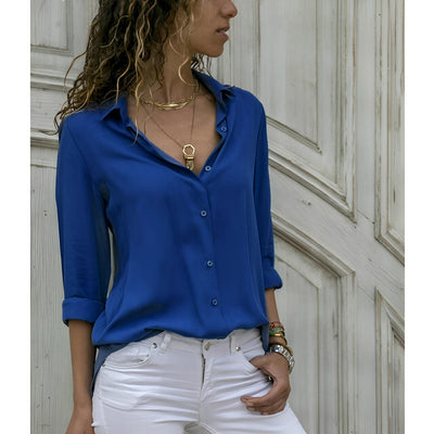 Jordana - Langärmlige Seidenbluse für Damen