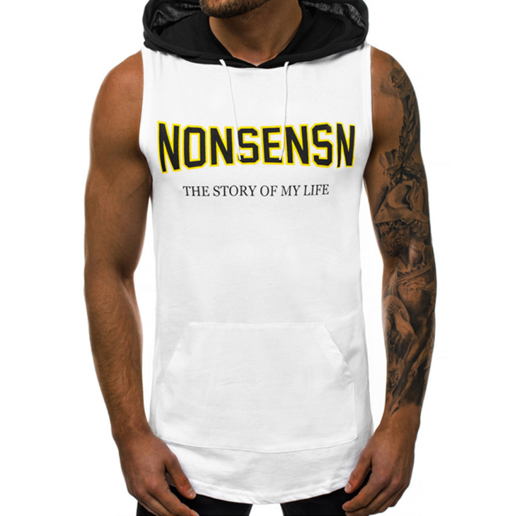 Ärmelloses Sport Herren Tank Top mit Kapuze
