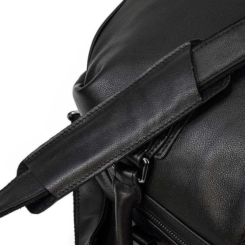 Aalborg™ Schwarze Leder-Holdall – Elegante 25L Reisetasche Mit Verstellbarem Lederriemen