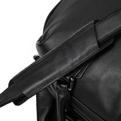 Aalborg™ Schwarze Leder-Holdall – Elegante 25L Reisetasche Mit Verstellbarem Lederriemen