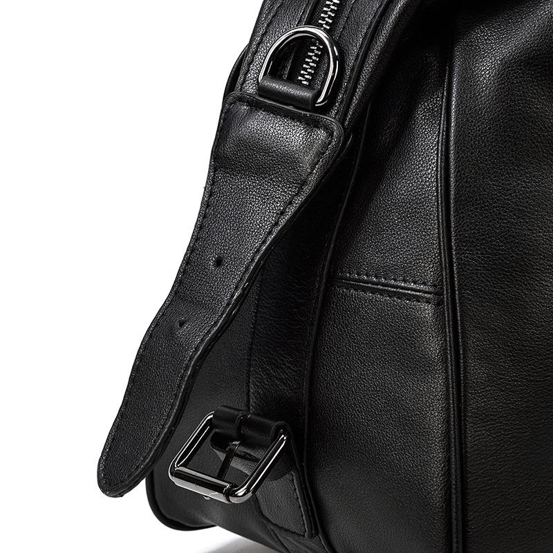 Aalborg™ Schwarze Leder-Holdall – Elegante 25L Reisetasche Mit Verstellbarem Lederriemen