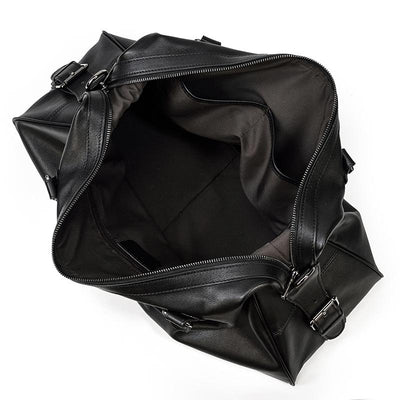 Aalborg™ Schwarze Leder-Holdall – Elegante 25L Reisetasche Mit Verstellbarem Lederriemen