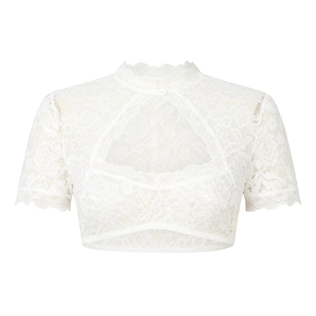 Felicitan | Damen Weiße Oktoberfest Dirndl Bluse | 2025