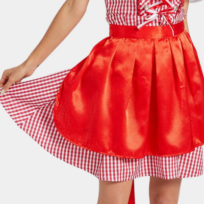 Damen Rot Oktoberfest Dirndl Kleid