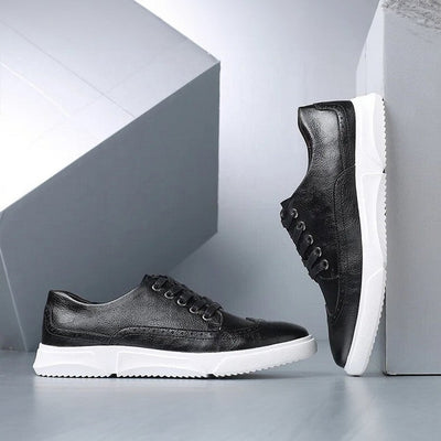 Elegante herren-sneaker aus leder für smart-casual-anlässe