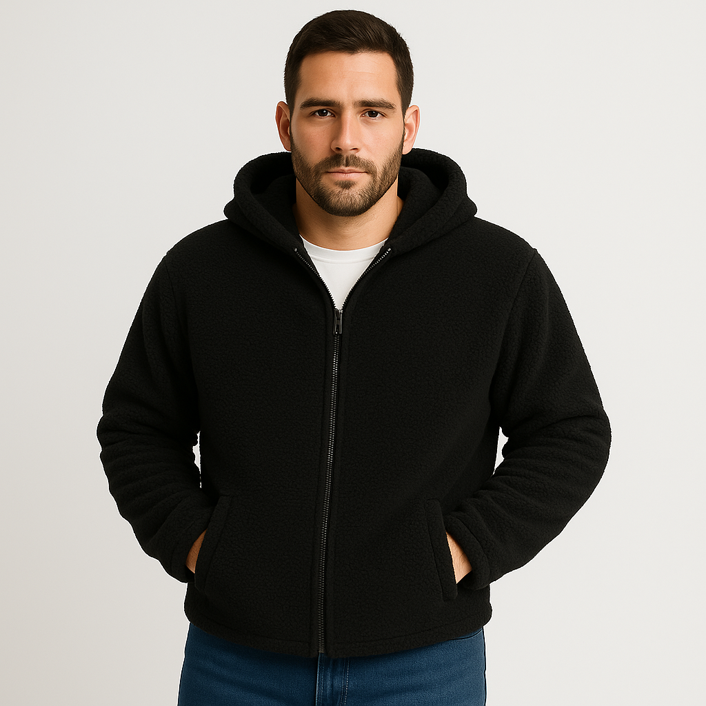 Falko | Fleecegefütterte Winterjacke mit Kapuze für Herren