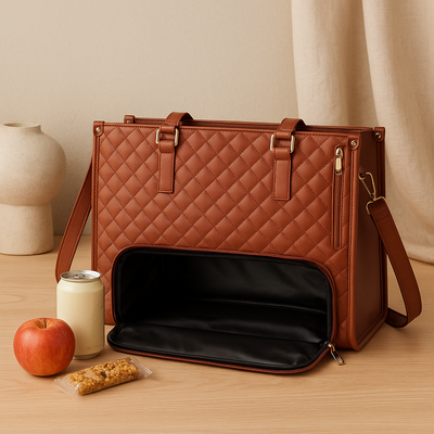 Isolierte 2-in-1-Lunch- und Reisetasche – Auslaufsichere Kühltasche mit Staufach