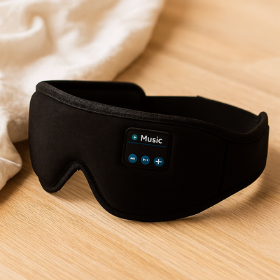 Kabellose Schlafkopfhörer-Maske – 3D Augenmaske mit BT 5.0 & Ultra-dünnen, Waschbaren Lautsprechern