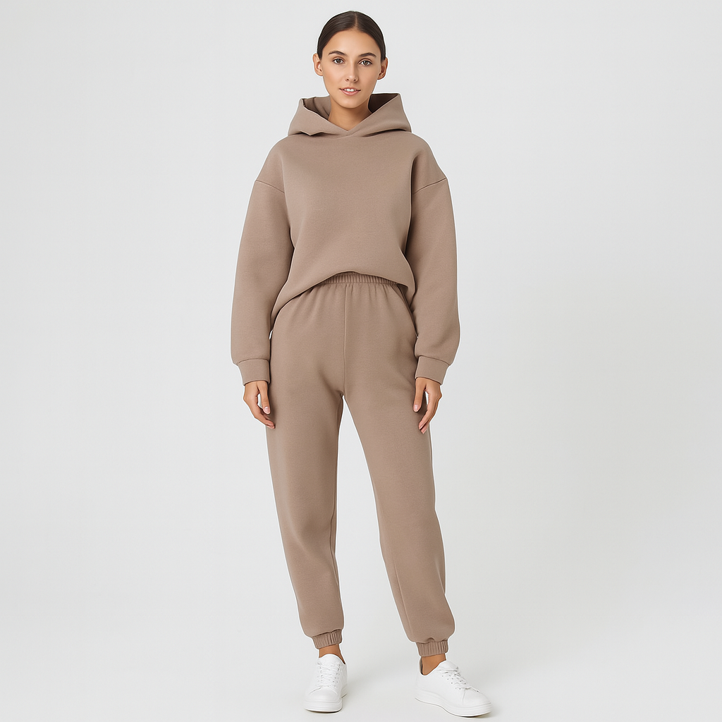 Ultimatives Komfort-Set aus Hoodie und Jogginghose – Gemütliche 2-teilige Loungewear für Frauen