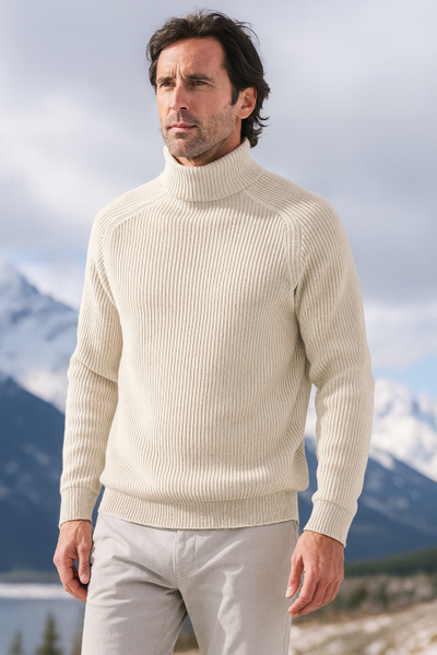 Eleganter Pullover für Herren, Rollkragen und vielseitig – Herrenpullover für Herbst und Winter