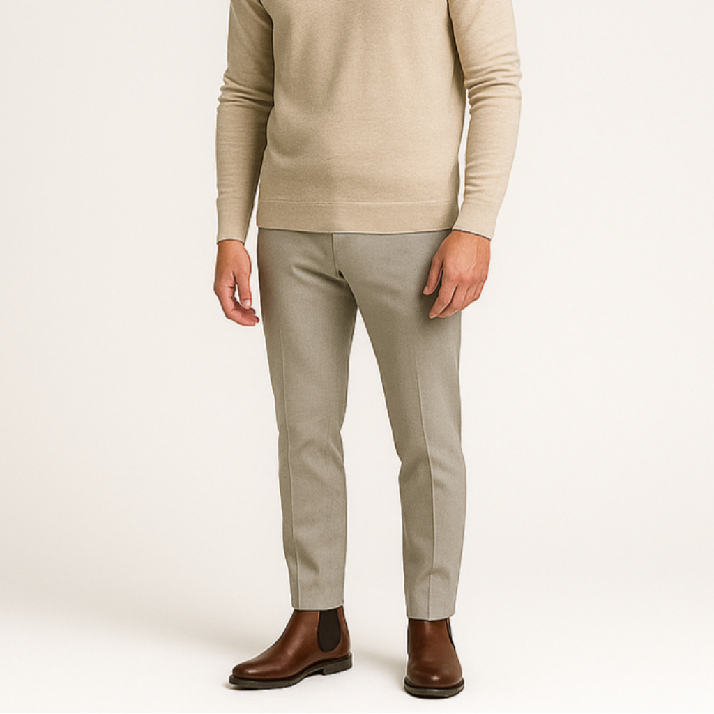 Herren-Chelsea-Boots aus Lederimitat mit Elastikeinsatz