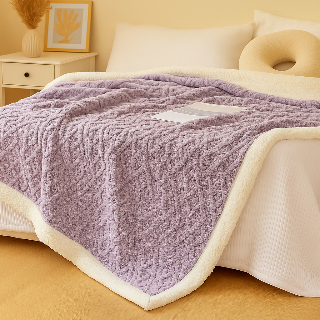 Verdickte doppelseitige Fleece-Bettdecke