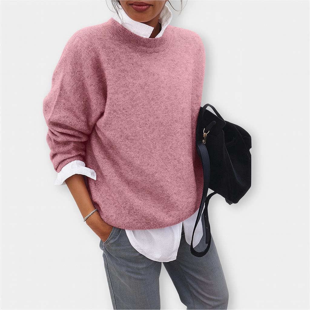 Klassischer Senfgelber Strickpullover – Mühelose Eleganz