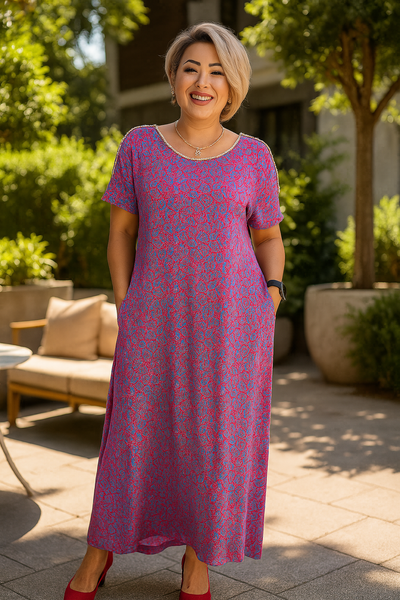 Kina | Modedruck-Kleid in Plus Size