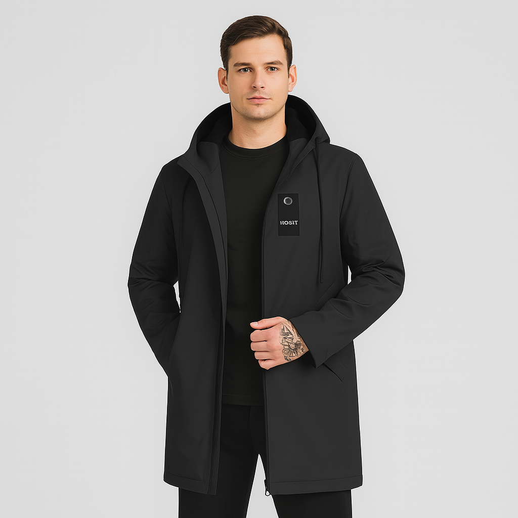Liam Herren-Softshelljacke – Minimalistischer Kapuzenmantel mit Reißverschluss