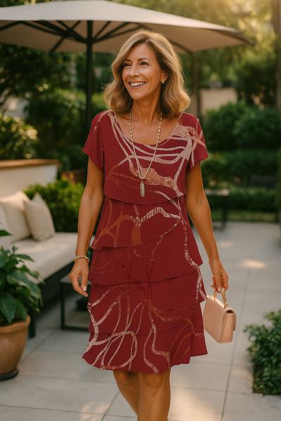 Jayce | Damen elegantes modisches Rüschenkleid