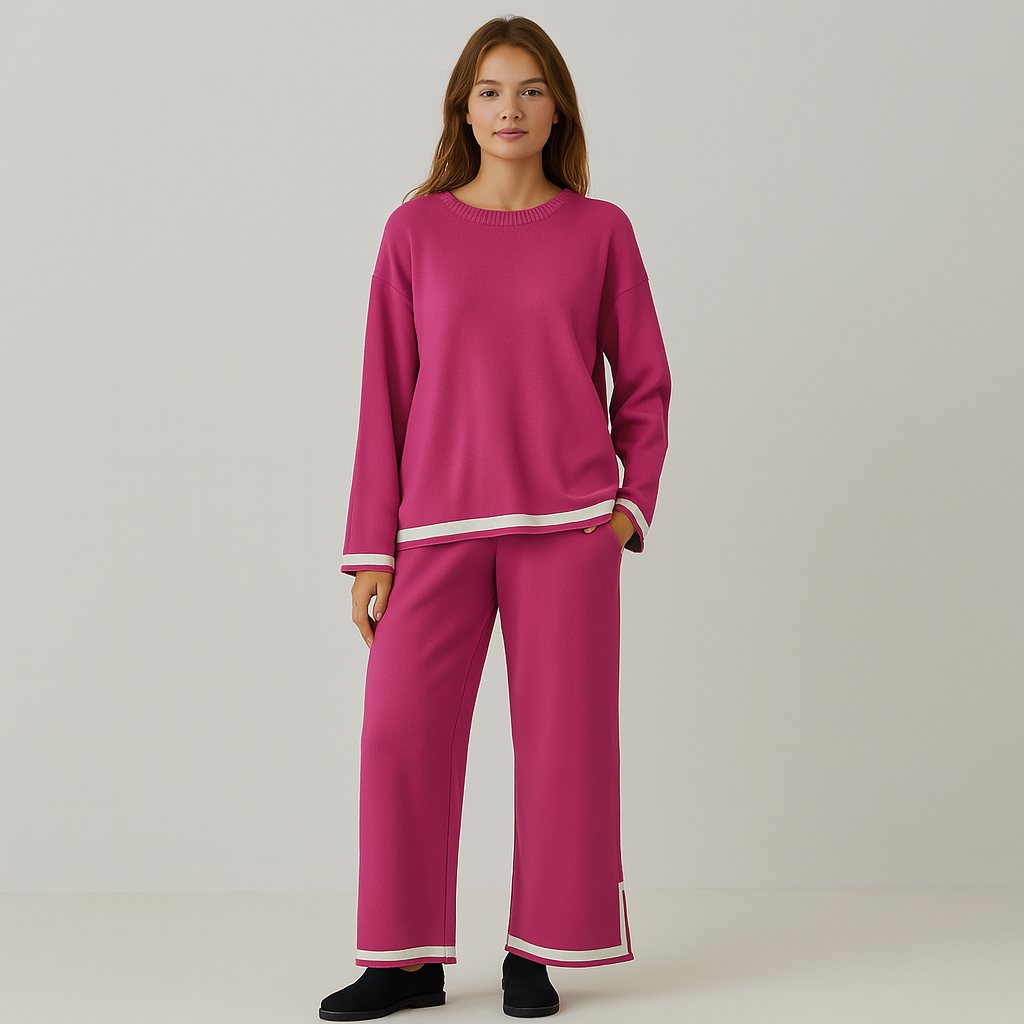 Elastisches Strick-Lounge-Set