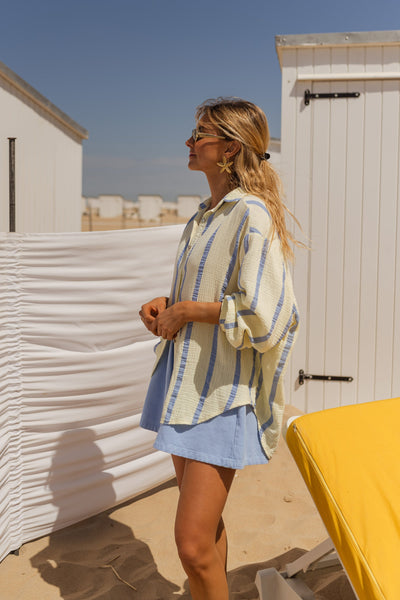 Kenna | Chemise Amélie - gelb und blau