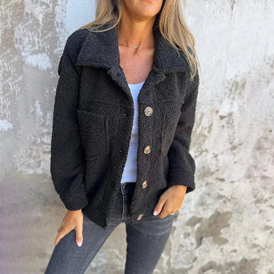 Cinzia - Kurze Wolljacke mit klassischem Revers