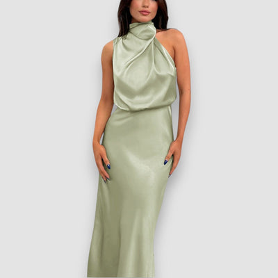 Flavia | Auffallendes Satin-Trägerkleid