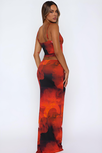 Keith - Blumen Maxi Rock & Top Set Damen