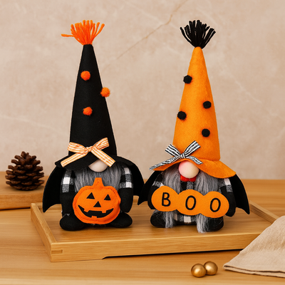 Crawlwick | Halloween-Zwerg- & Kürbis-Banner-Set aus Polyester