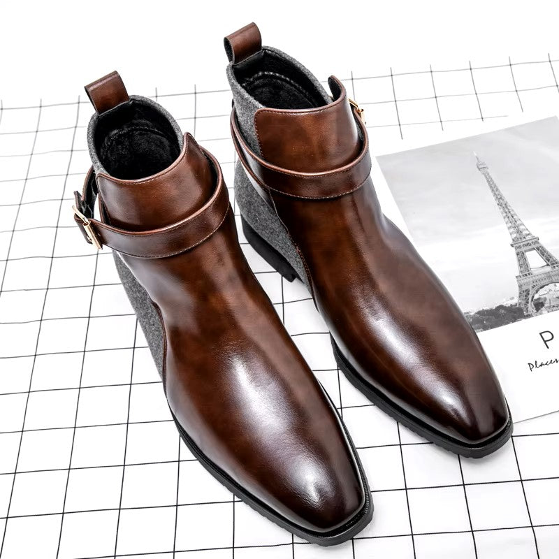 Handgefertigte Herren Leder Stiefel