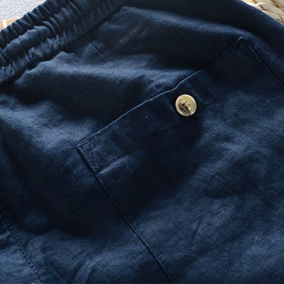 Elastische Leinen Herren Hose
