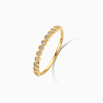 Goldener Diamant Blasenring